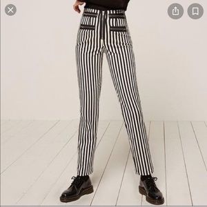 Reformation striped pants